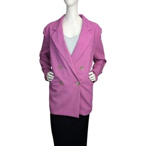 Maeve by Anthropologie Pink Power Blazer – Double Breasted, Size 10
